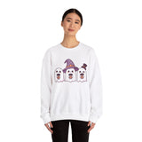 Cutie Halloween Coffee Ghosts Crewneck Sweatshirt