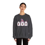 Cutie Halloween Coffee Ghosts Crewneck Sweatshirt