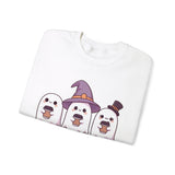 Cutie Halloween Coffee Ghosts Crewneck Sweatshirt