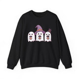 Cutie Halloween Coffee Ghosts Crewneck Sweatshirt