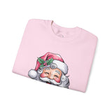 Pink Hat Santa Crewneck Sweatshirt