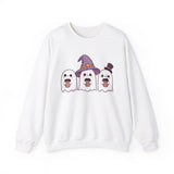 Cutie Halloween Coffee Ghosts Crewneck Sweatshirt