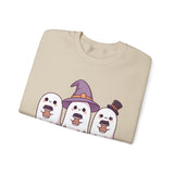 Cutie Halloween Coffee Ghosts Crewneck Sweatshirt